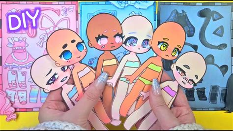 (Tutorial) How to make Gacha Doll Outfits Paper Toy Printables # ...