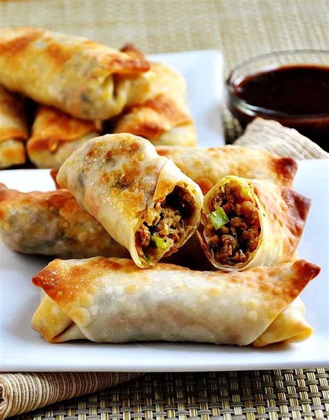 Crispy Baked Egg Rolls - Pinch and Swirl