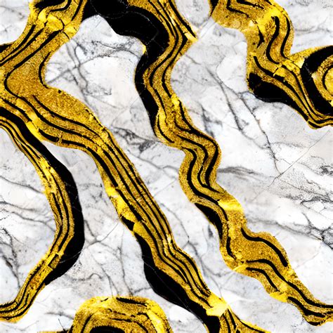 Marble Gold Black White Pattern Graphic · Creative Fabrica