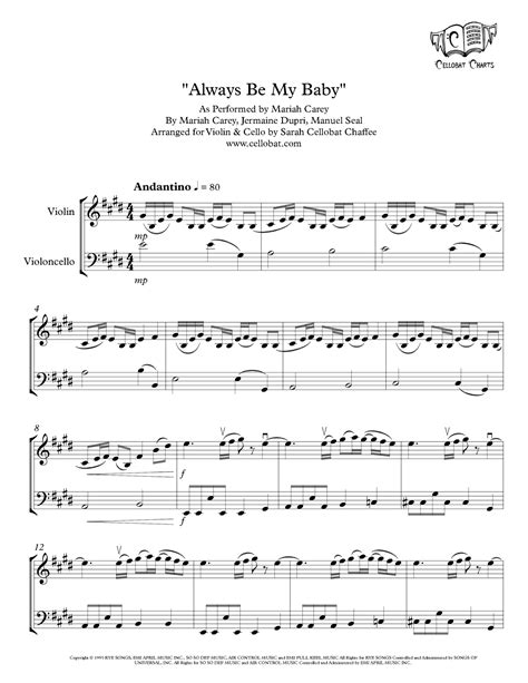 Always Be My Baby Noten | Mariah Carey | Instrumentales Duett