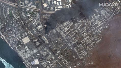 Before and after satellite images show Maui wildfire damage