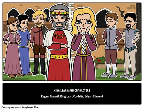 King Lear Main Characters Storyboard by kristy-littlehale