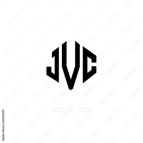 JVC letter logo design with polygon shape. JVC polygon logo monogram ...