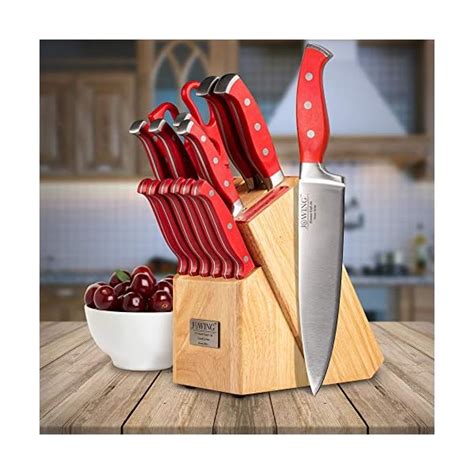 JXWING Professional 15-Piece German High Carbon Stainless Steel Kitchen ...