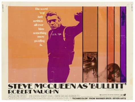 Original 1969 Steve McQueen "Bullitt" Poster