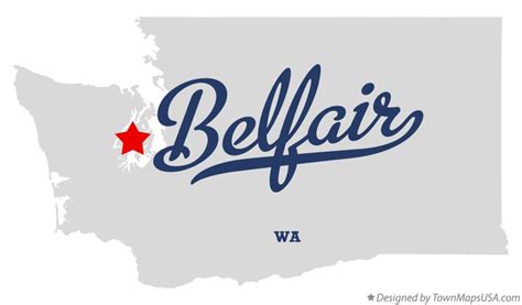 Map of Belfair, WA, Washington