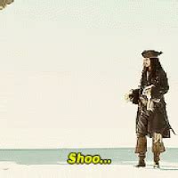 Shoo Go Away GIF - Shoo GoAway JohnnyDepp - Discover & Share GIFs