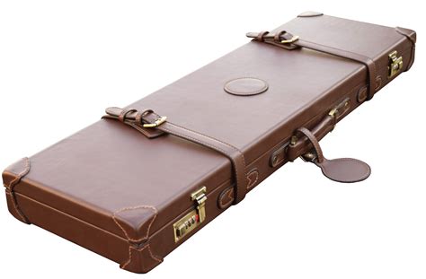 GDK LEATHER PU SHOTGUN CASE, WOOD,LEATHER CASE,26-32"GUN CASE,FELT ...