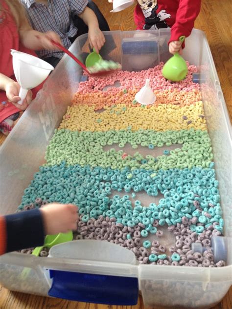 Edible Rainbow Sensory Bin for Toddlers ⋆ Sugar, Spice and Glitter