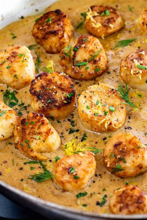 Pan Seared Scallops with Lemon Garlic Sauce | Recipe | Scallop recipes ...