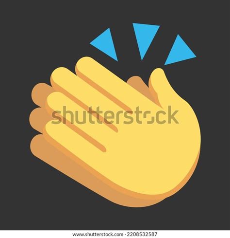 Two Hands Clapping Emoji Vector Sign Stock Vector (Royalty Free ...