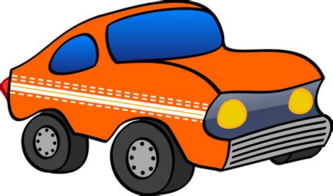 Clipart - orange funny car