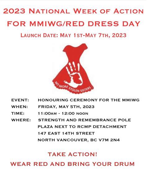 2023 National Week of Action for MMIWG/Red Dress Day - Hollyburn ...