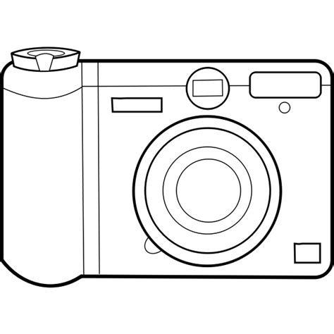 digital camera line art vector graphics | Free SVG