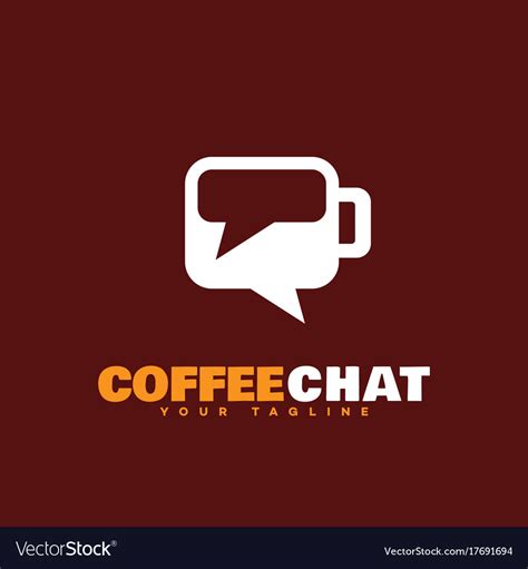 Coffee chat logo Royalty Free Vector Image - VectorStock