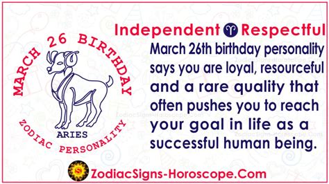 March 26 Zodiac (Aries) Horoscope Birthday Personality and Lucky Things ...