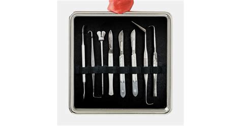 Assorted Antique Embalming Tools Metal Ornament | Zazzle