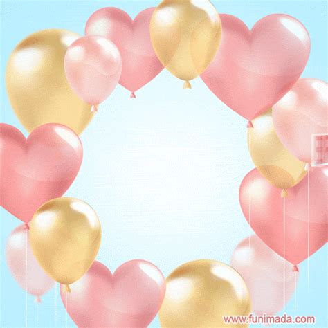 Happy Birthday To My Daughter. Balloons and animated title. | Funimada.com