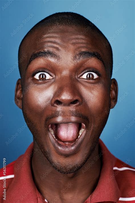 funny face african man Stock Photo | Adobe Stock