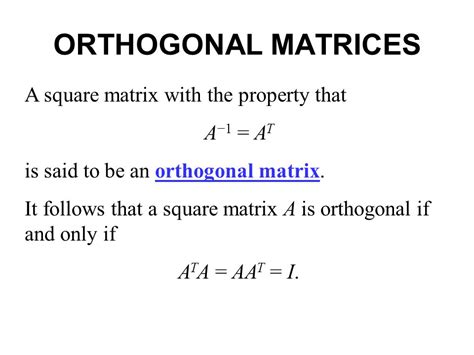 Orthogonal matrix - datingluda