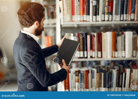 Handsome Guy Study at the Library Stock Photo - Image of holding ...