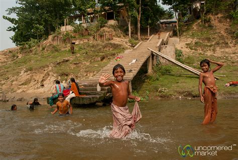 Children Bathing and Playing - Shangu River near Bandarban, Bangladesh ...