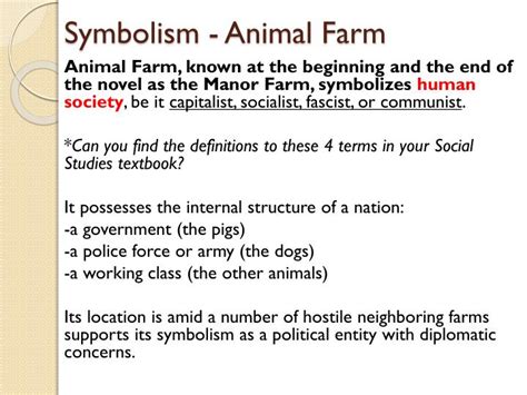 Animal Farm Symbolism Chart