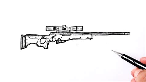 How To Draw A Sniper Gun Easy Do you like technology and all sorts of ...