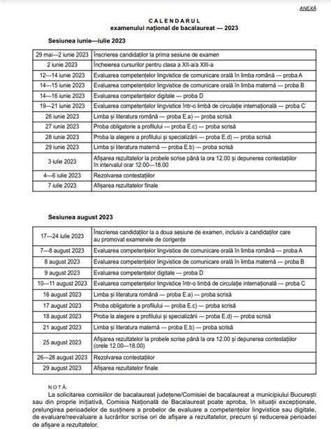 Calendarul examenului de Bacalaureat 2023 a fost aprobat. Probele ...