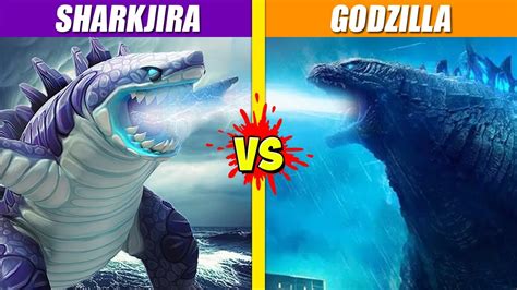 Sharkjira (Shark Kaiju) vs Godzilla | SPORE - YouTube