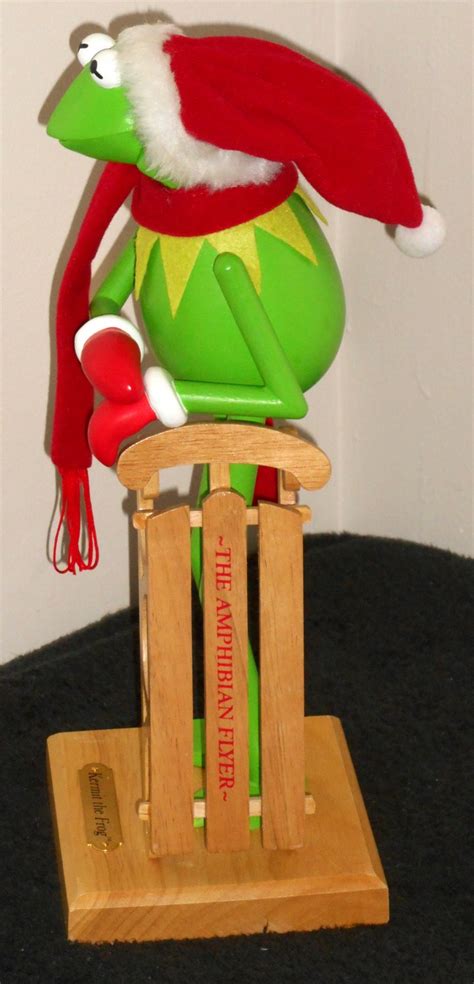 SOLD Kermit the Frog Christmas Lot Wooden Nutcracker + Squeeze Toy ...