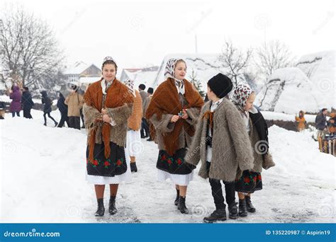 Romanian Winter Festival in Maramures Editorial Photography - Image of ...