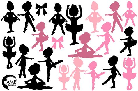 Child Ballerina Silhouette Clip Art