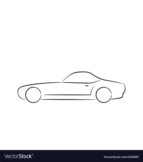 Abstract sport car profile silhouette Royalty Free Vector