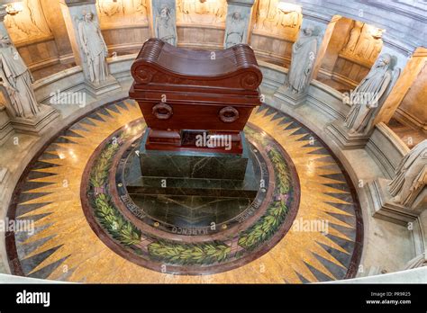 Paris, France - March 17, 2018: The tomb of Napoleon Bonaparte inside ...