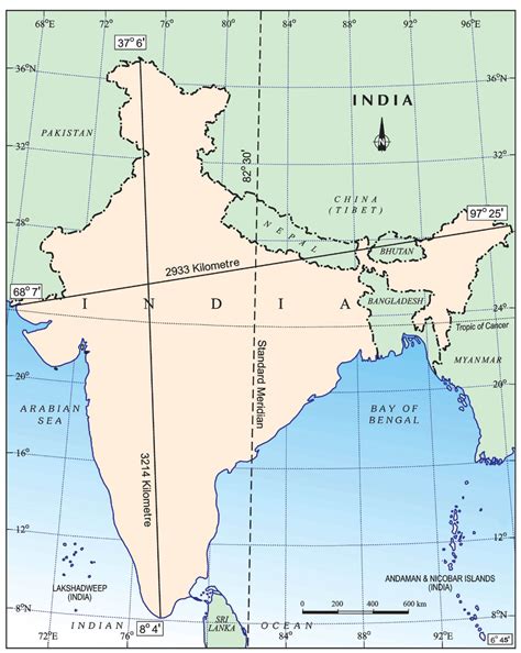 Latitude And Longitude Map of India | Where is India ? | WhatsAnswer