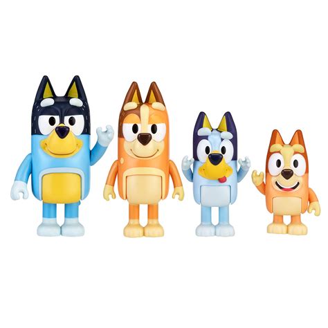 Buy Bluey Bluey & Family Figure 4-Pack, Bingo, Bandit & Chilli - New ...