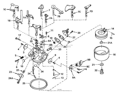 Tecumseh CA-631856 Parts Diagram for Carburetor