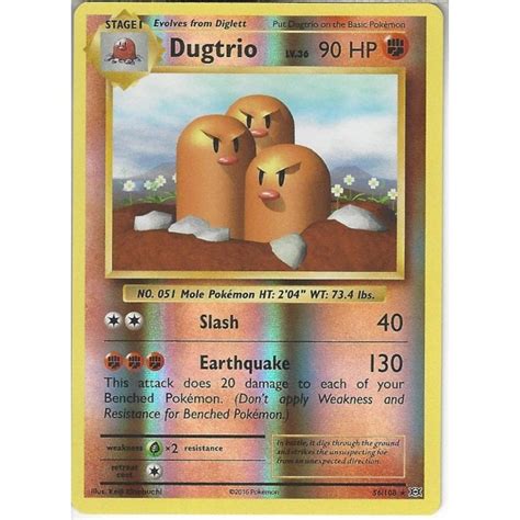 Pokemon Trading Card Game Dugtrio Lv.36 56/108 | REVERSE HOLO | Rare ...