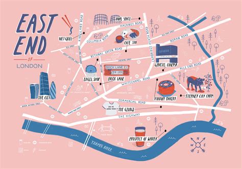 East End of London - Diana Mora Illustration