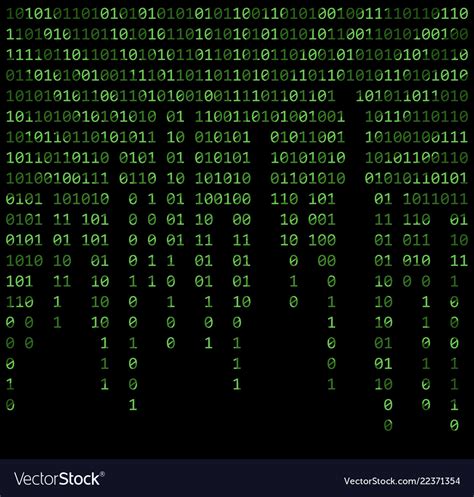 Binary code zero one matrix green background Vector Image