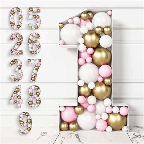 Buy HOUSE OF PARTY Mosaic Number Balloon Frame - Pre-Cut A Marquee ...