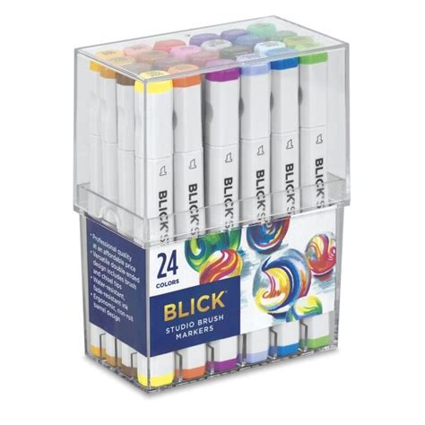 Blick Studio Brush Markers - Assorted Colors, Set of 24 | BLICK Art ...