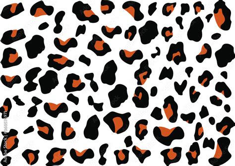 Leopard spots on white background. It is suitable for fabric printing ...