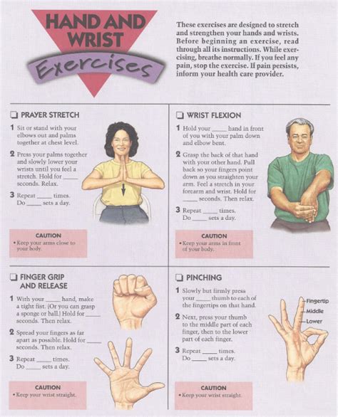 Hand and Wrist Exercises. These exercises are designed to stretch and ...