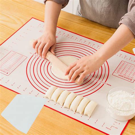 Gobestart Silicone Pastry Mat Non Stick Baking Mat Fondant Mat Dough ...