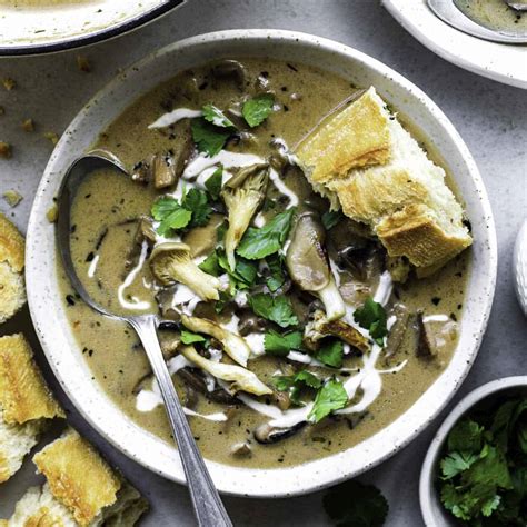 Oyster Mushroom Soup Recipe - Sunglow Kitchen