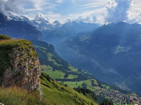 Lauterbrunnen valley as seen from the Royal Walk from Mannlichen # ...