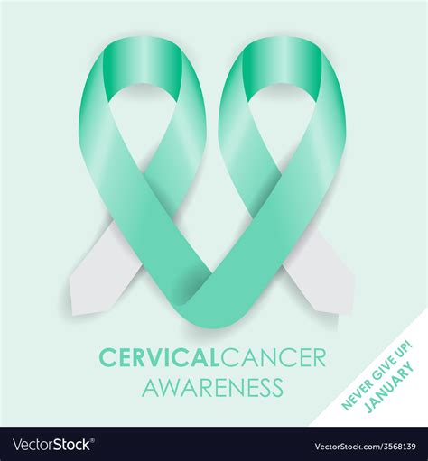 Cervical cancer ribbon Royalty Free Vector Image