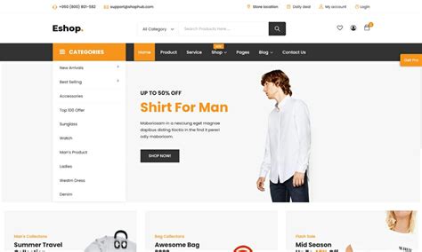 50+ Free Responsive HTML5 E-commerce Website Templates